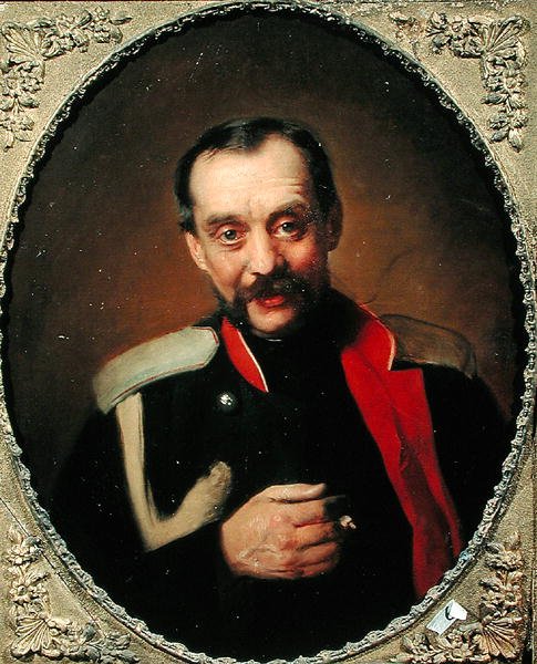 Porträtt av kompositören Cesar A. Kyui (1835-1918) av Konstantin Egorovich Makovsky