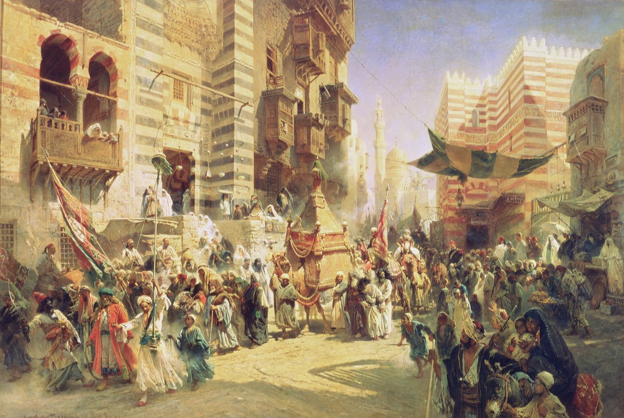 O le tuuina atu o le Kapeta Paia i Cairo, 1876 swed av Konstantin Egorovich Makovsky