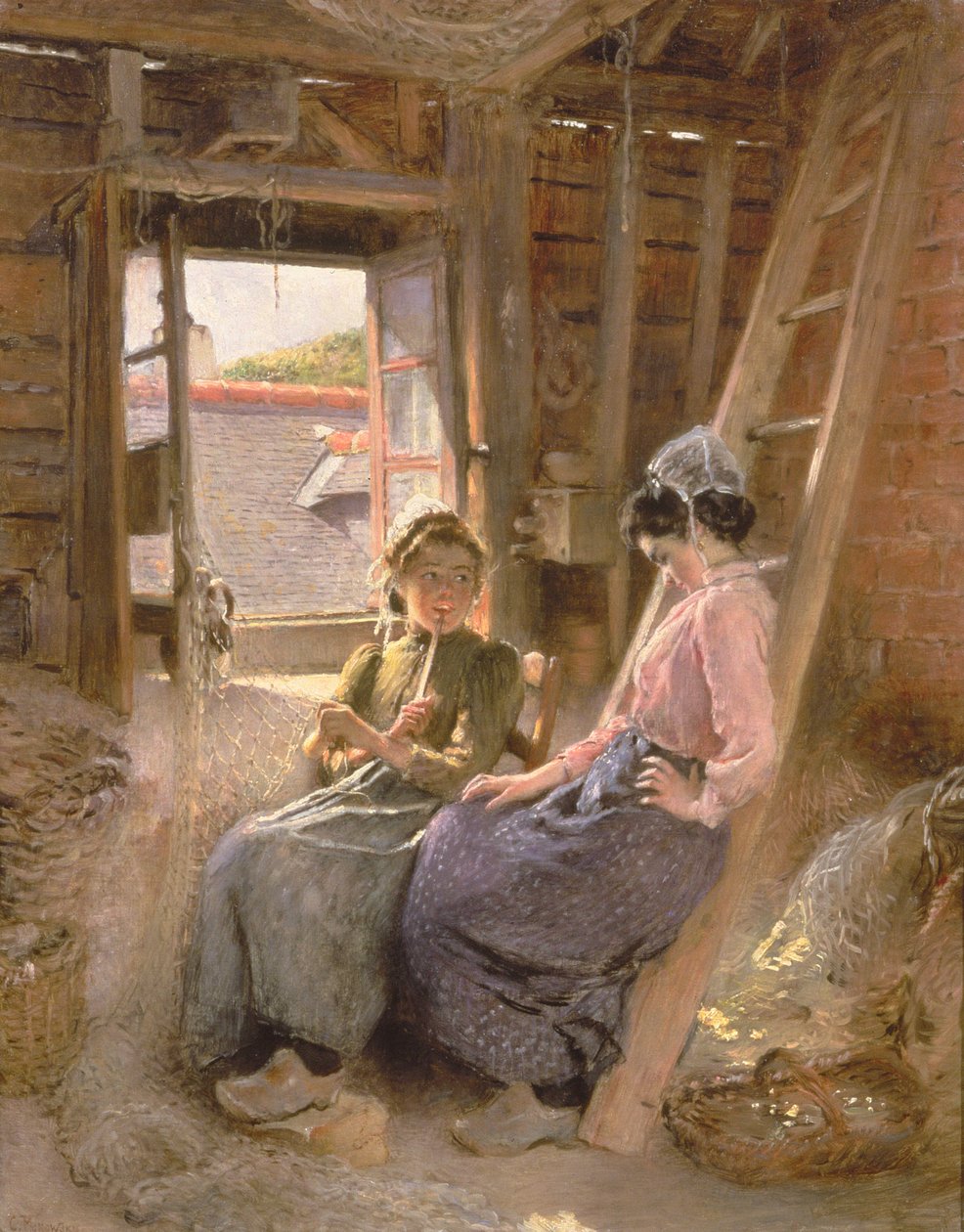 Två bretonska kvinnor, 1904 av Konstantin Egorovich Makovsky