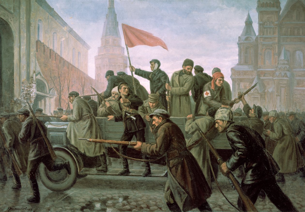 Intagandet av Kreml i Moskva 1917, 1938 av Konstantin Ivanovich Maximov