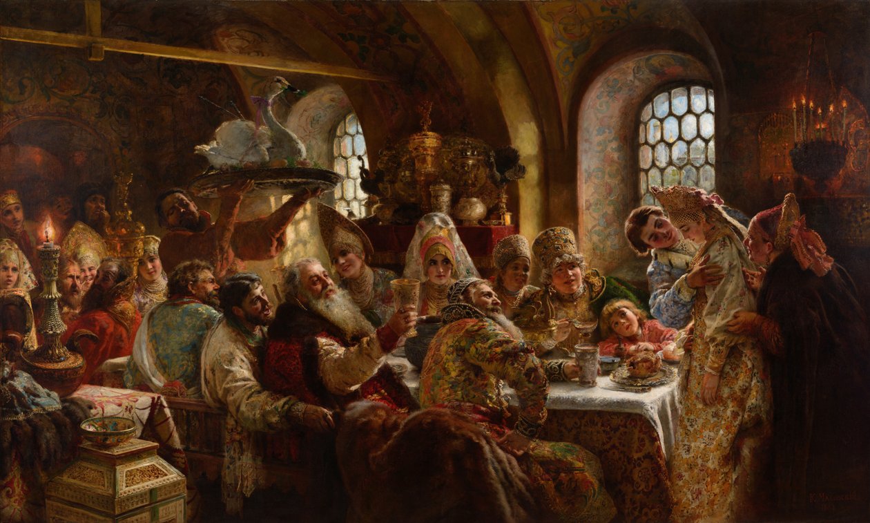    A Boyar Wedding Feast  av Konstantin Egorovich Makovsky