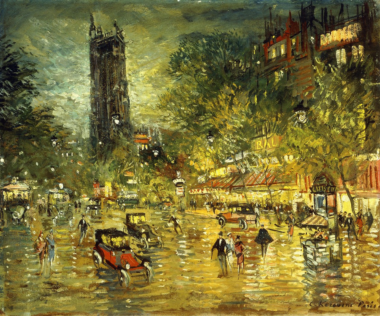 Parisisk gatubild av Konstantin Alekseevich Korovin