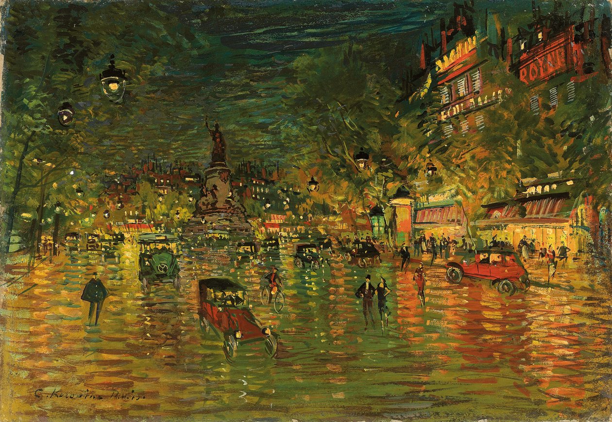 Republic Square, Paris av Konstantin Alekseevich Korovin
