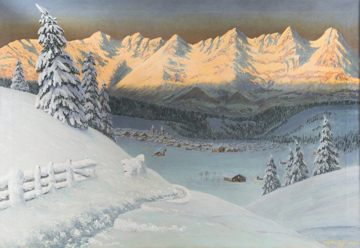 Vinterlandskap av Konstantin Alexandrovich Veshchilov