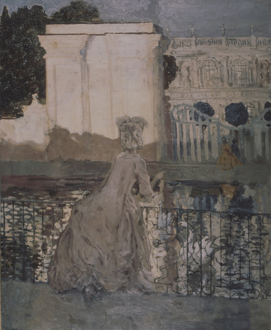 Dam vid dammen av Konstantin Andreevic Somov