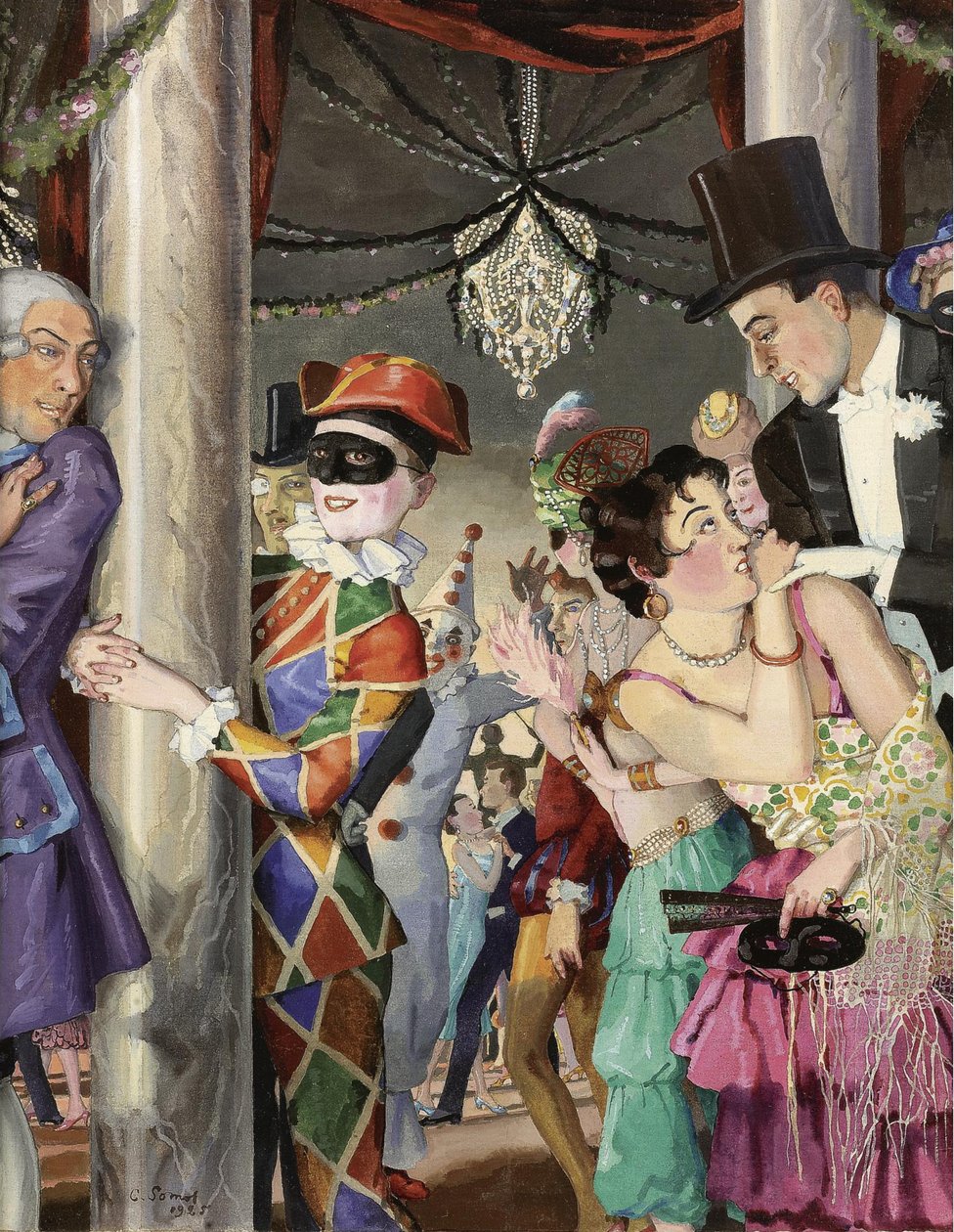 Maskerad, 1924 av Konstantin Andreevic Somov