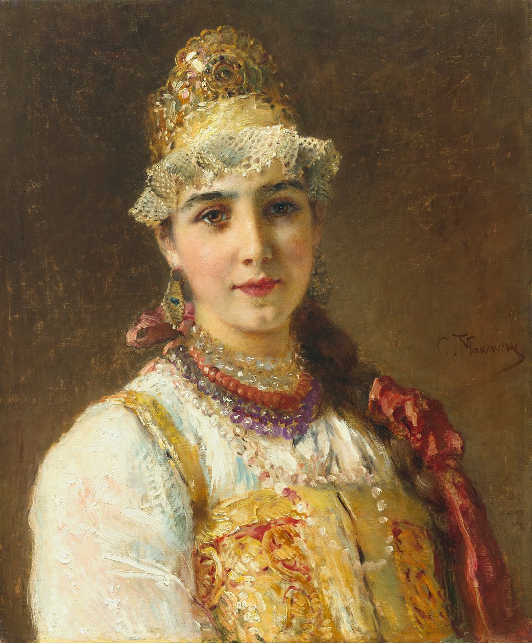 Boyars fru, 1880-talet av Konstantin Egorovich Makovsky