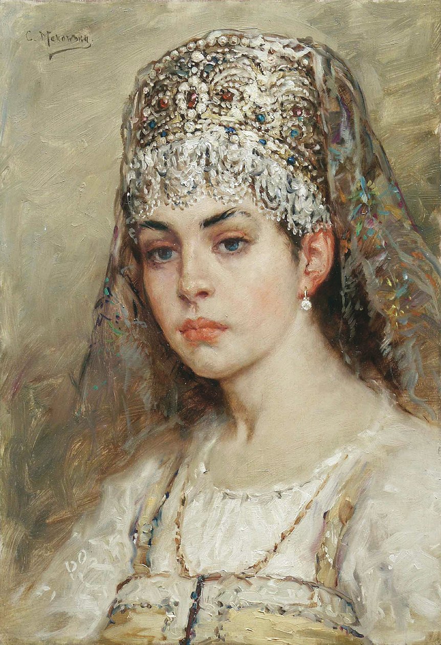 Boyars fru, 1880-talet av Konstantin Egorovich Makovsky