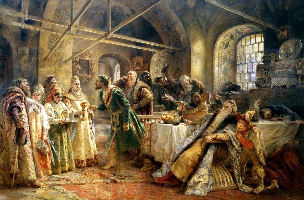 Kyssceremonin, 1895. av Konstantin Egorovich Makovsky