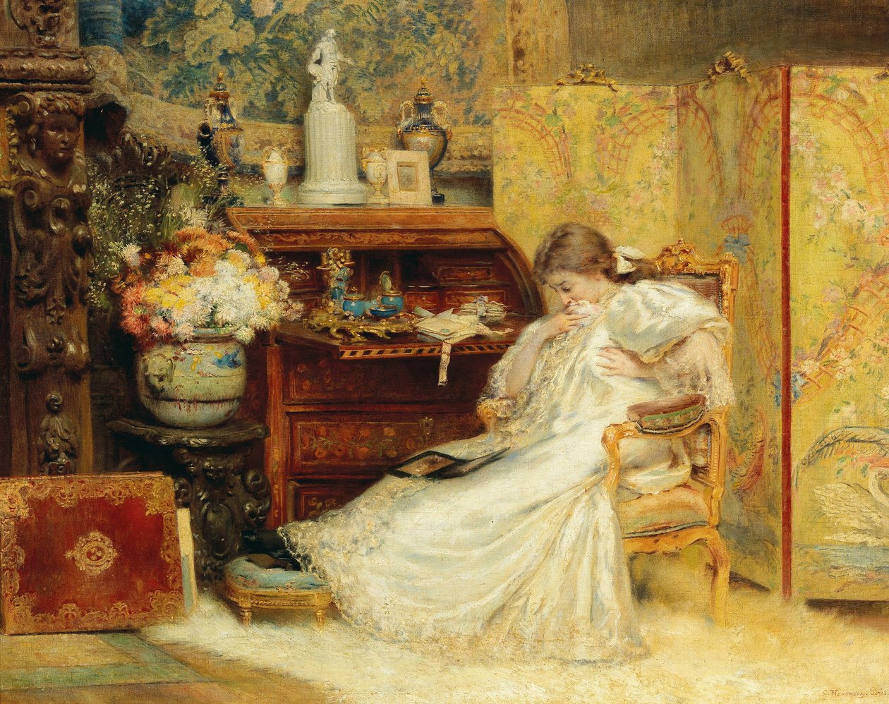 Den ömma varelsen. av Konstantin Egorovich Makovsky