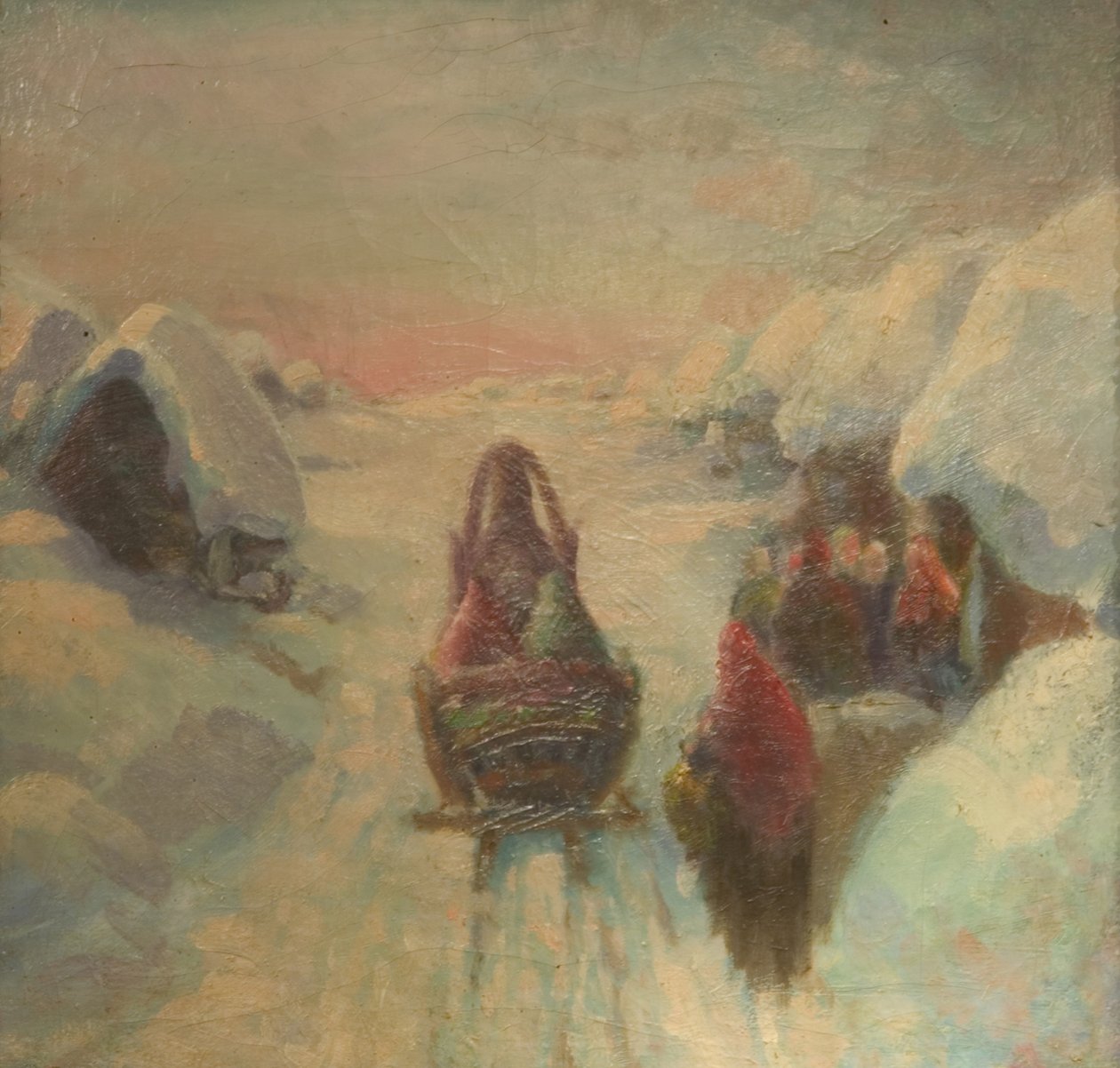 Vinter. Kälkekörning av Konstantin Konstantinovich Pervukhin