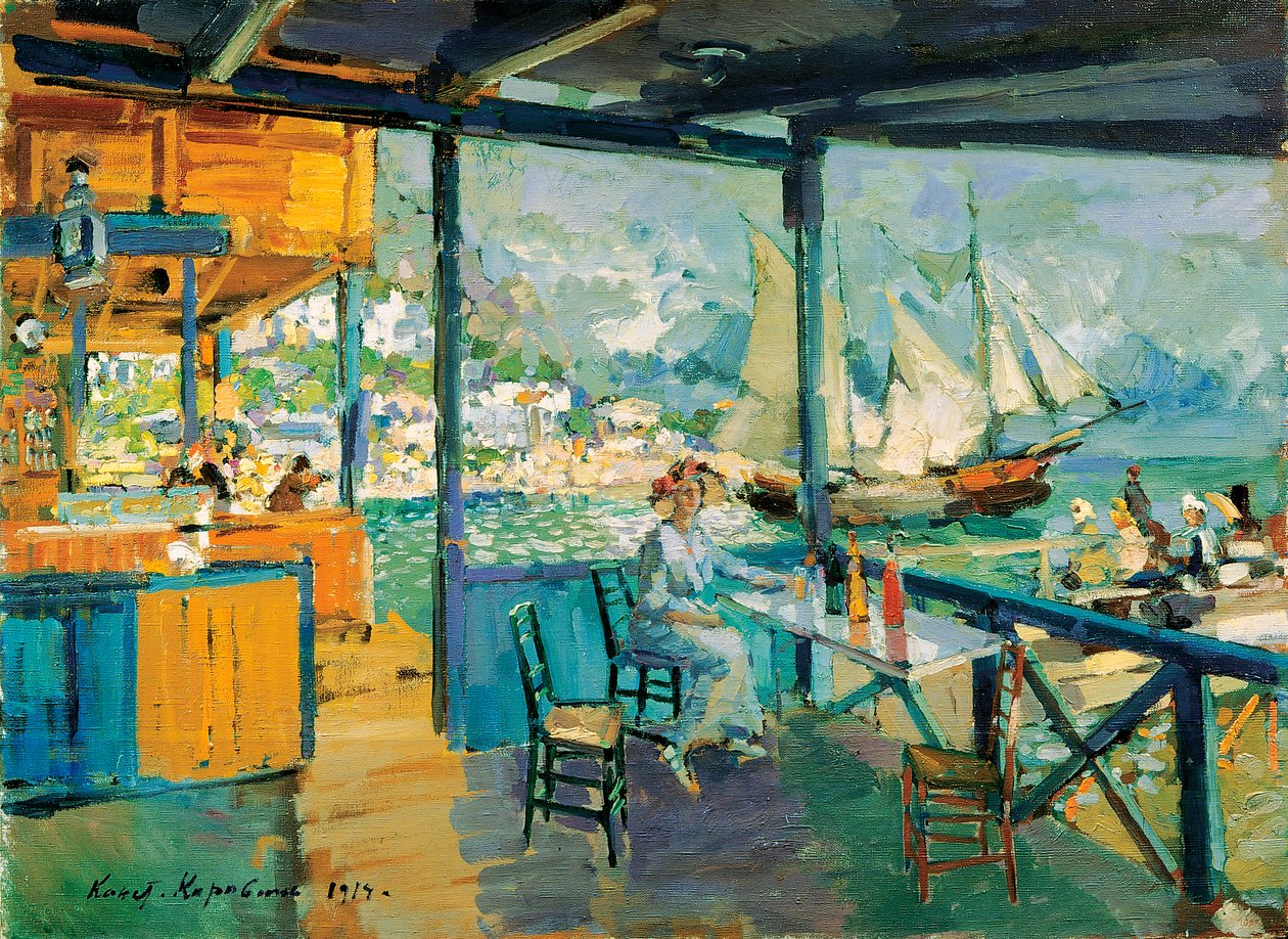 Pier i Gurzuf, 1914. av Konstantin Alekseevich Korovin