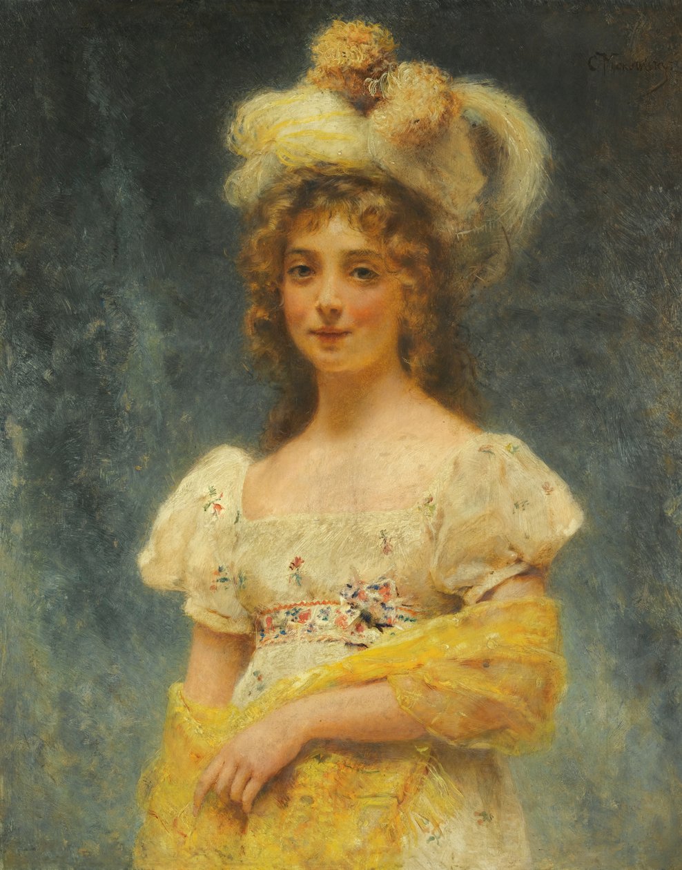 Makovsky Gul sjal av Konstantin Makovsky