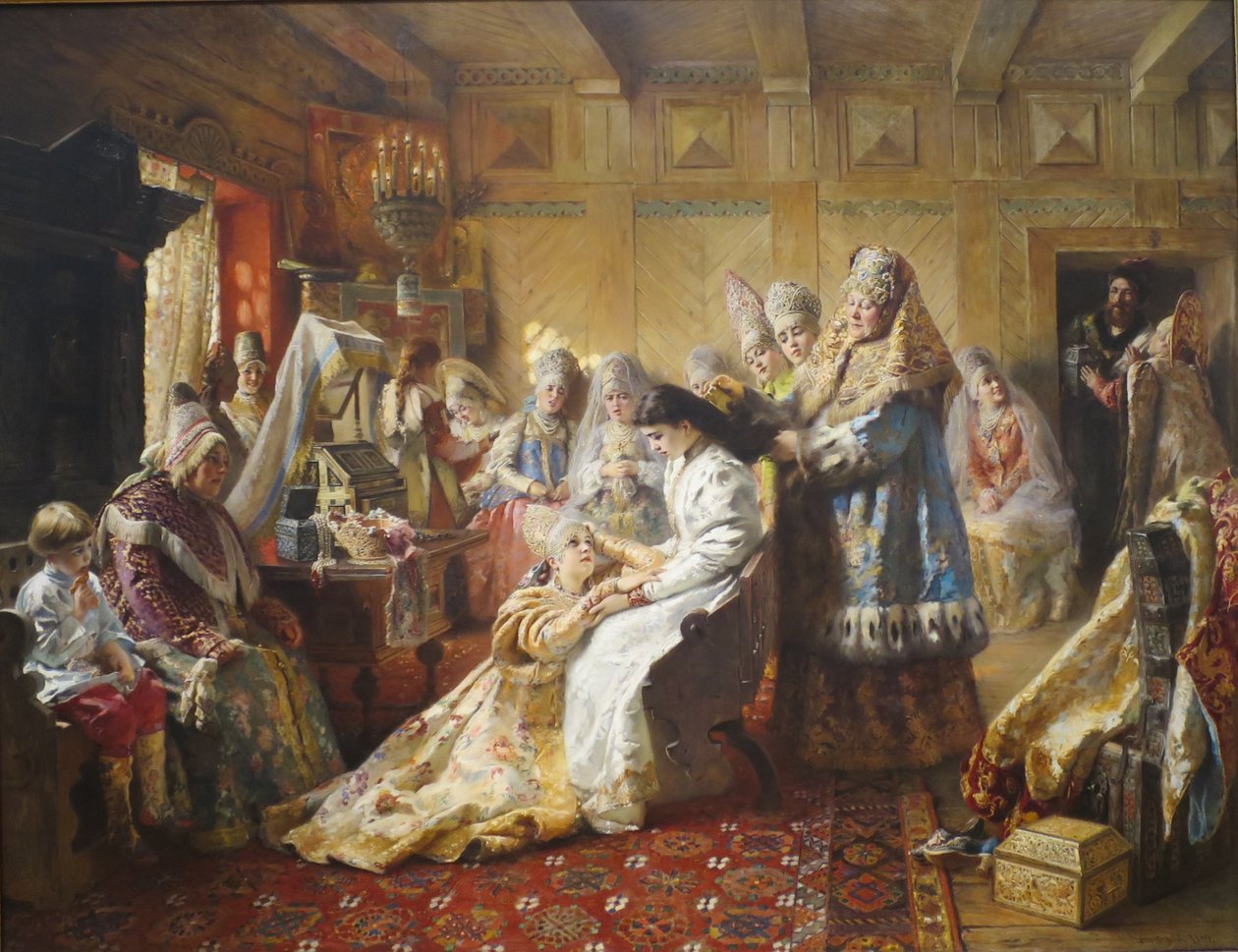 Den ryska brudens klädsel av Konstantin Makovsky