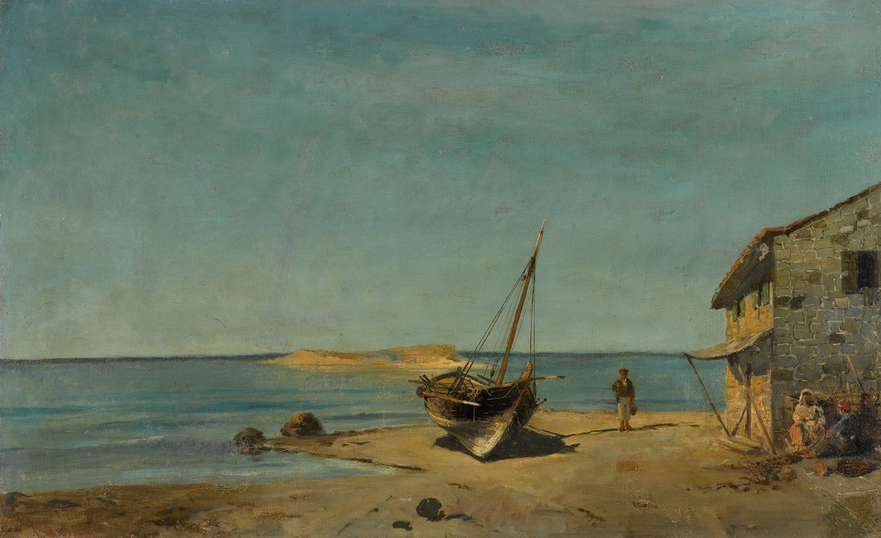 Fiskarhemmet på stranden av Konstantinos Volanakis