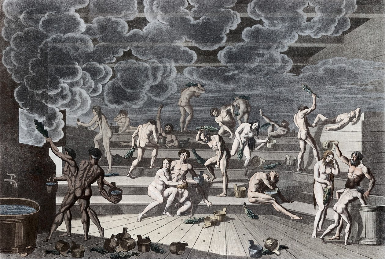 Ett ryskt badhus, 1811 av Korneev