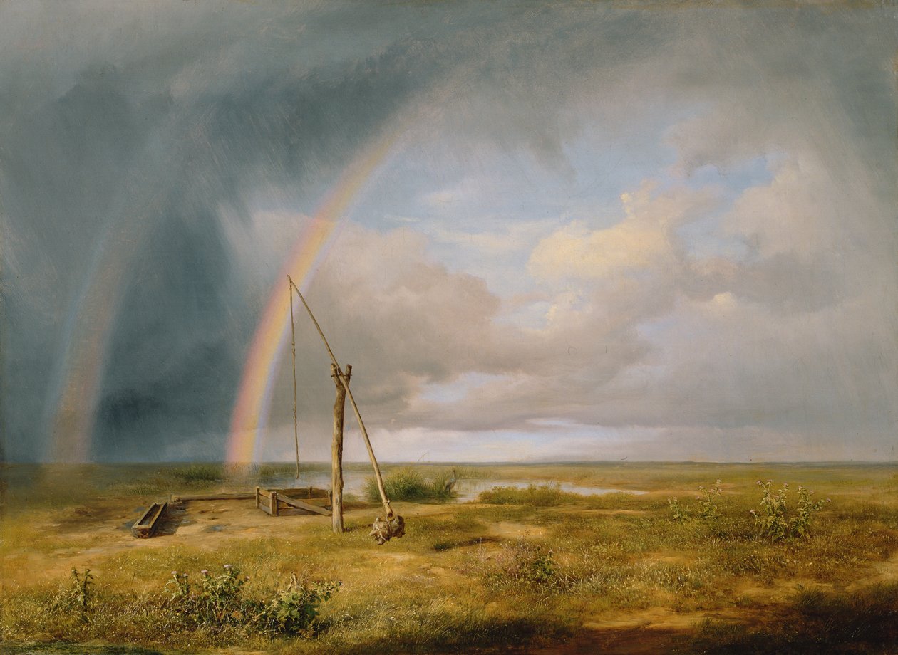 Well Against a Rainbow, 1800-talet av Károly Markó