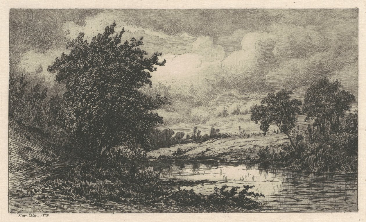 Vid Shepang River, Connecticut av Kruseman Van Elten