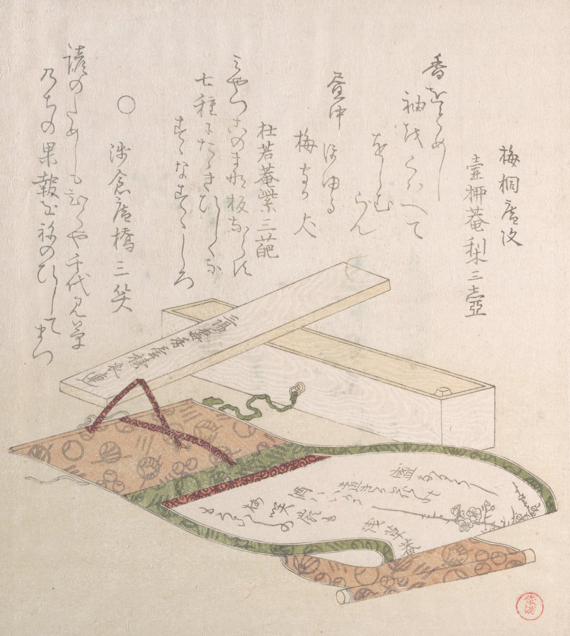 Kakemono och dess ask, 1700-1800-talet. av Kubo Shunman