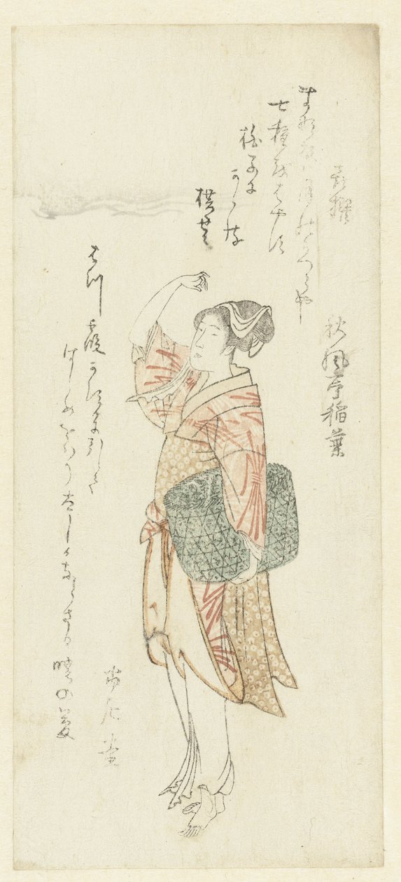 En Fisher-kvinna av Kubota Shunman (attributed to)