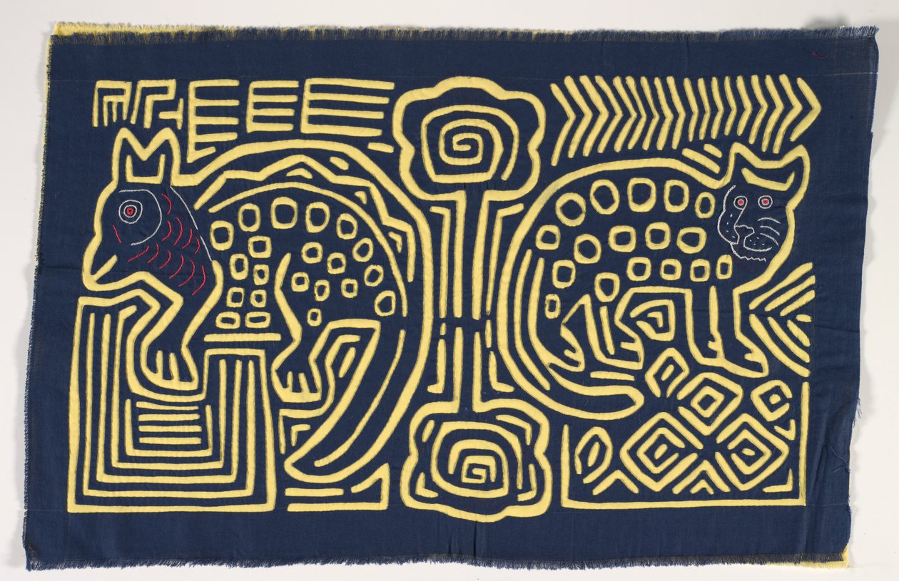Skjortpanel (mola), ca 1950 (applicerad bomull) av Kuna Indian Culture