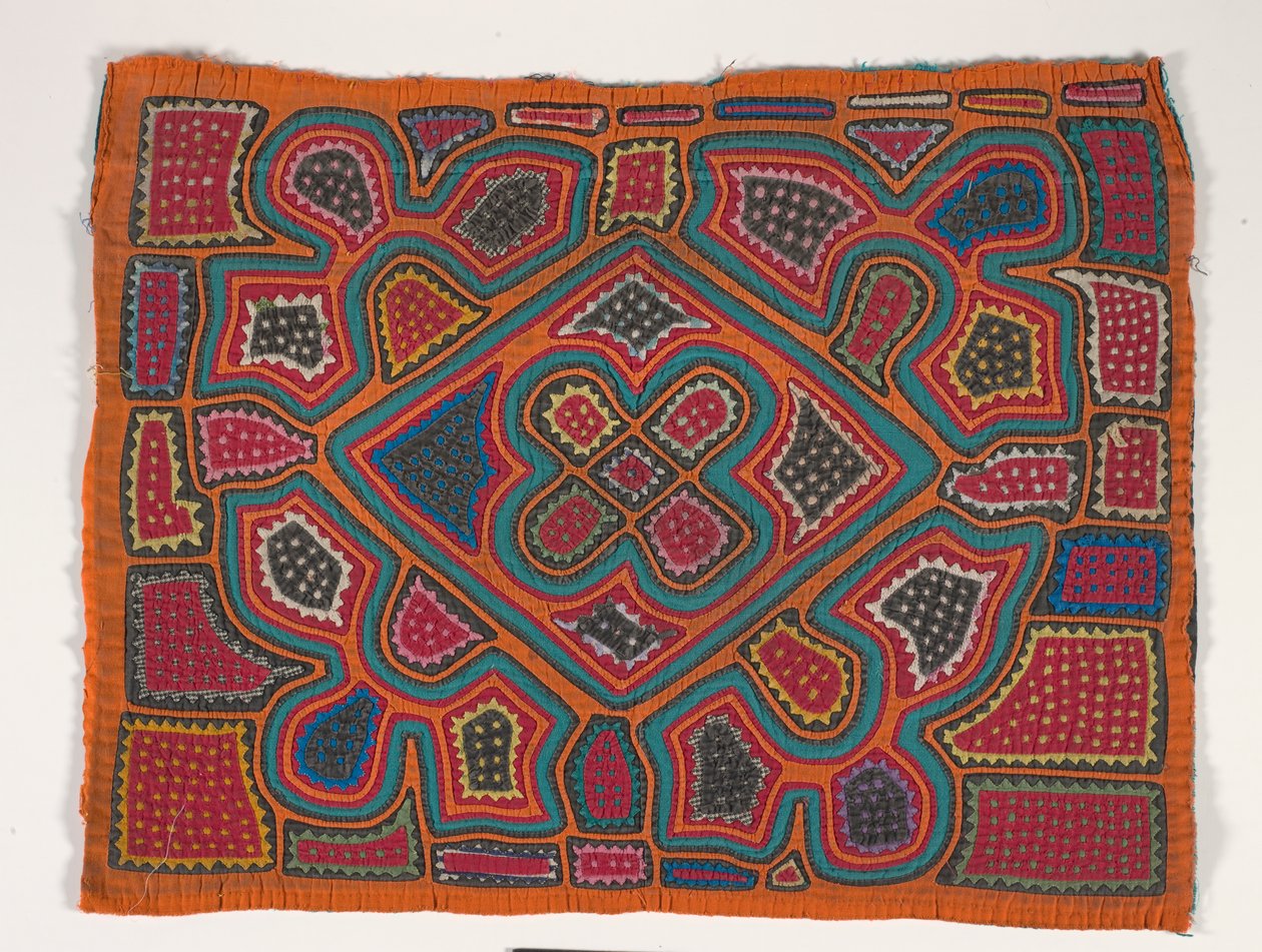Skjortapanel (Mola), c.1950 (applicerad bomull) av Kuna Indian Culture