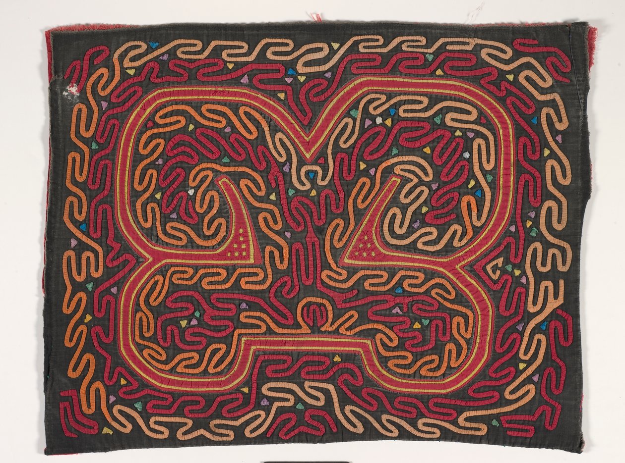 Skjorta panel (mola) (applicerad bomull) av Kuna Indian Culture