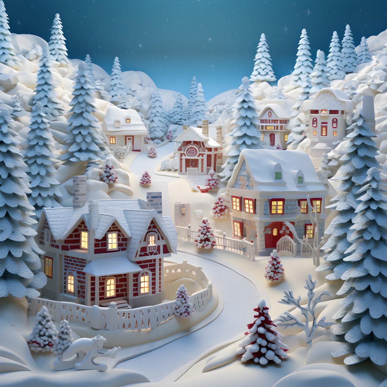 3d Snowy Christmas 2 av Kurt Heppke