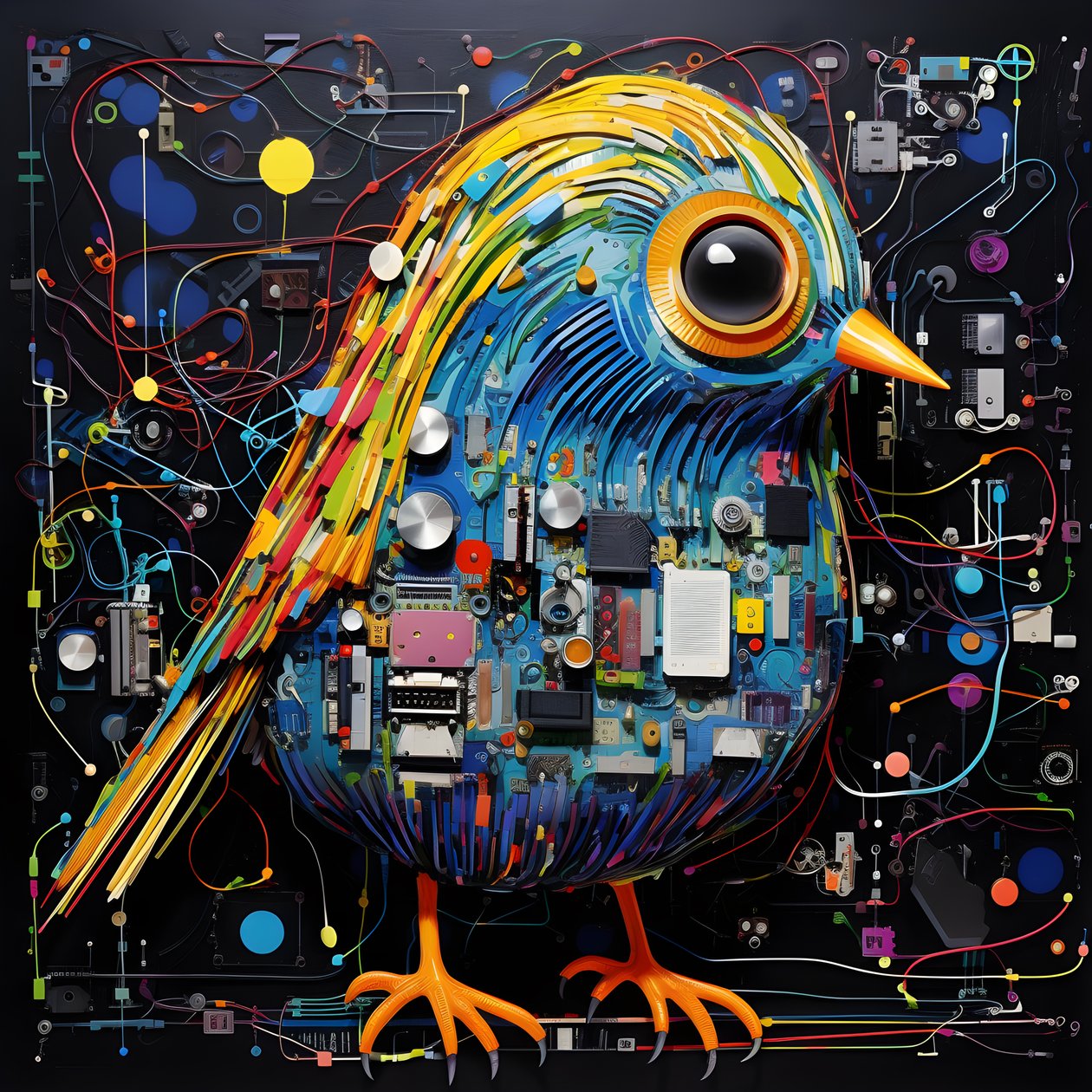 Graffiti Vogel 4 av Kurt Heppke