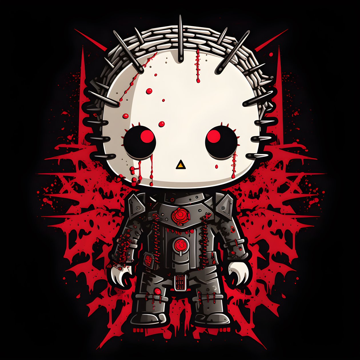Hello Kitty als Pinhead Shirt Design 2 av Kurt Heppke