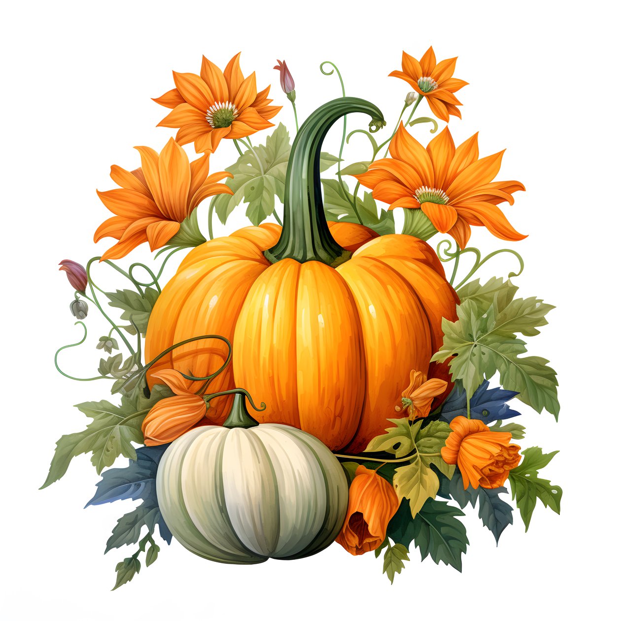 Pumpa som blommor växer ur 2 av Kurt Heppke