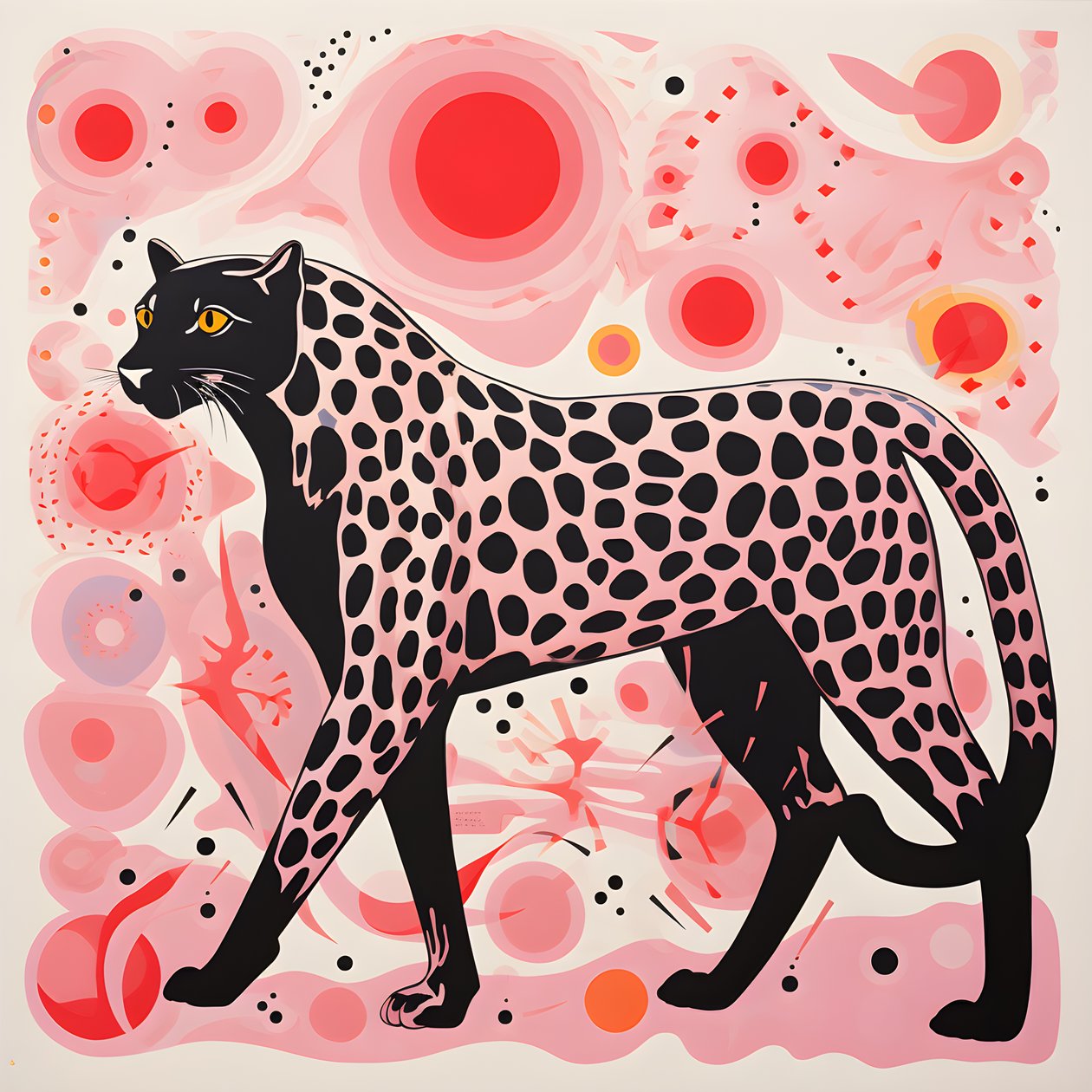 Leopardränder med virvlar och rosetter 2 av Kurt Heppke