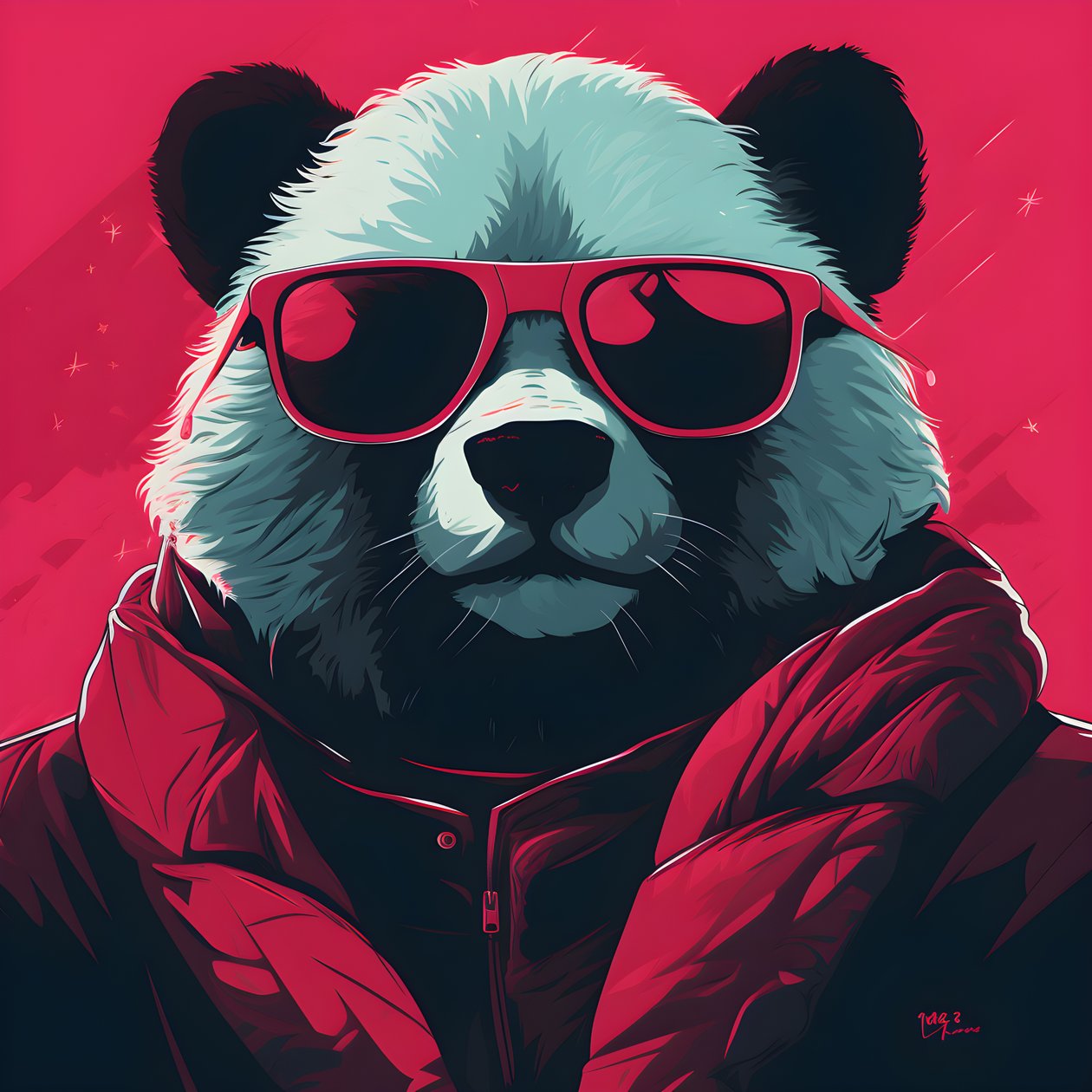 Panda med glasögon 3 av Kurt Heppke