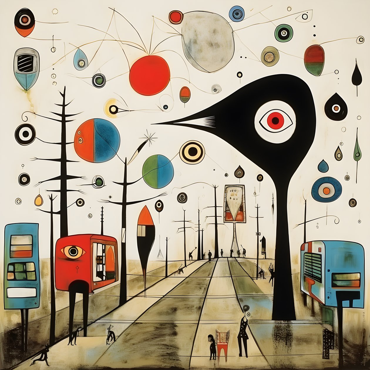 Surrealistiska illustrationer av Joan Miró. 1 av Kurt Heppke