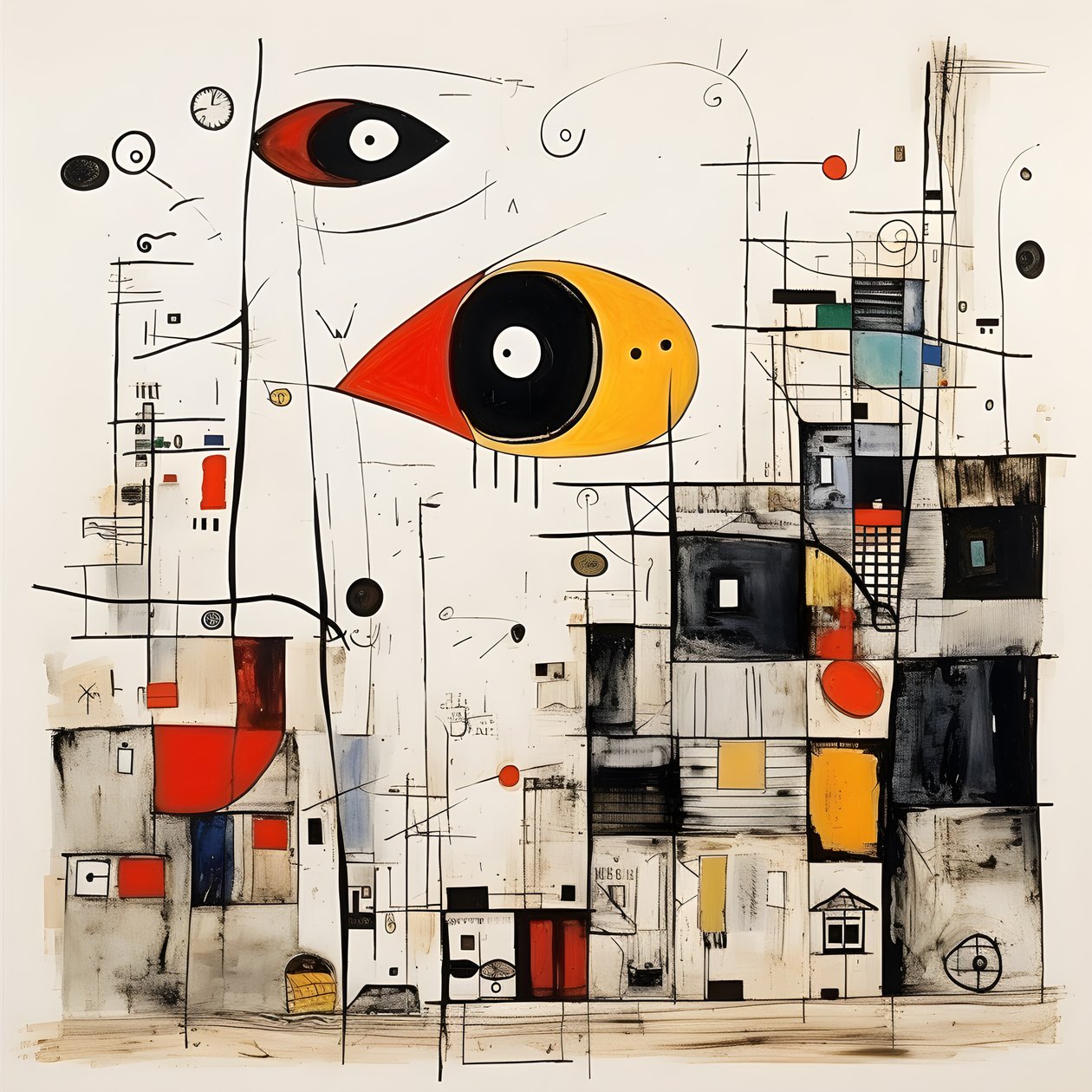 Surrealistiska illustrationer av Joan Miró. 3 av Kurt Heppke