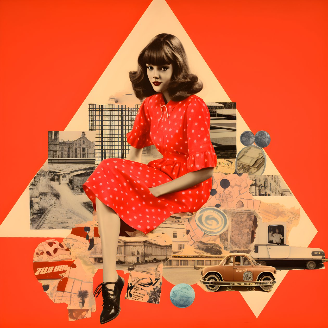 rote Collage, Skateboards 3 av Kurt Heppke