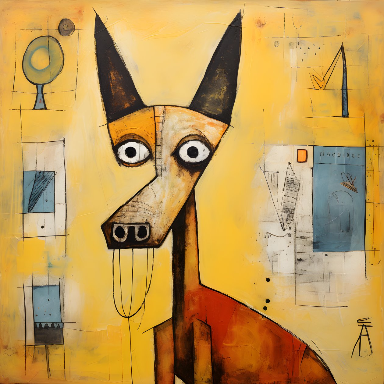 gul hund 3 av Kurt Heppke