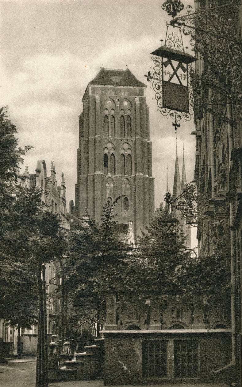 Gdansk. Jopengasse - Marienkirche, 1931 av Kurt Hielscher