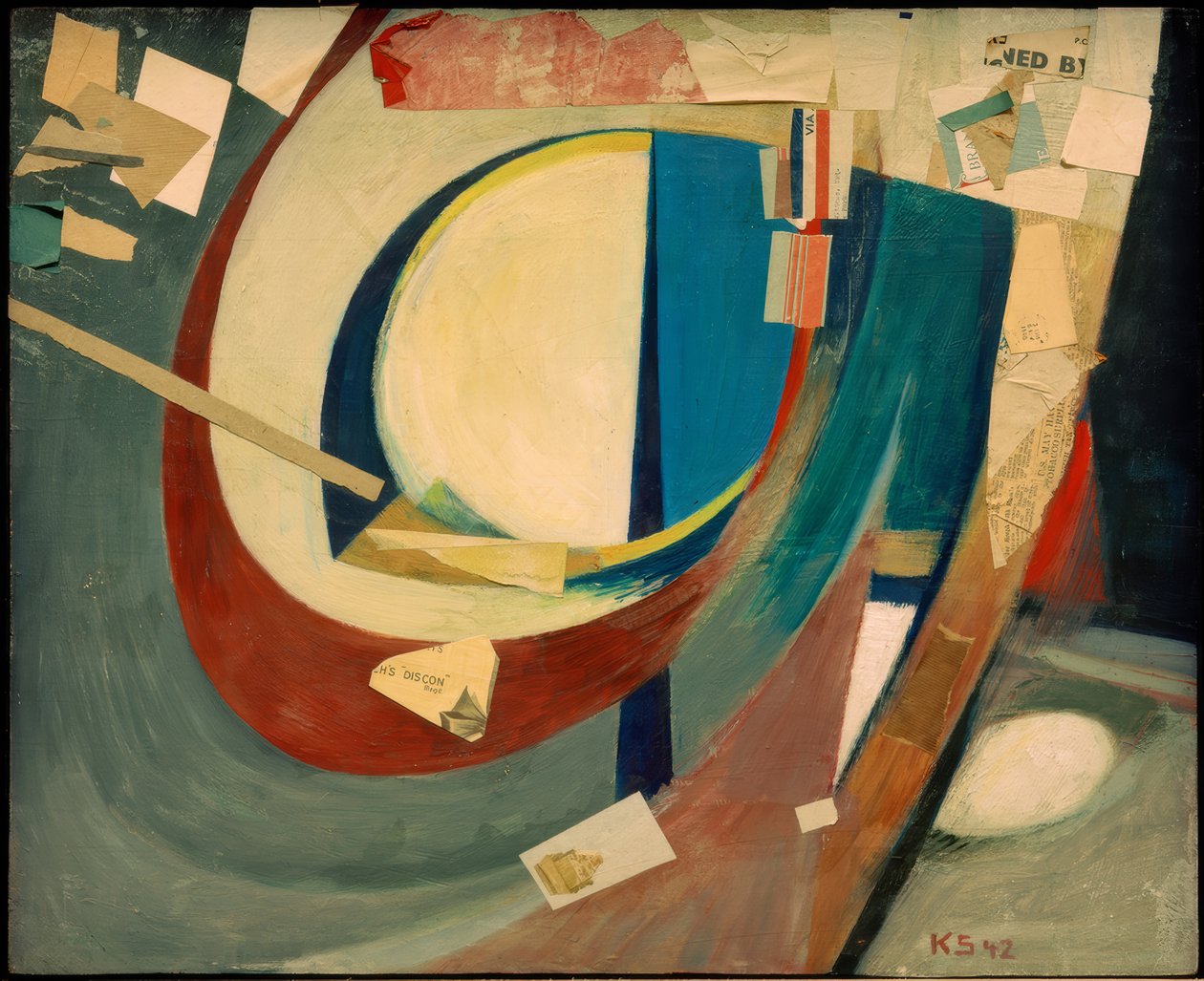Bild abstrakt Skoyen II av Kurt Schwitters