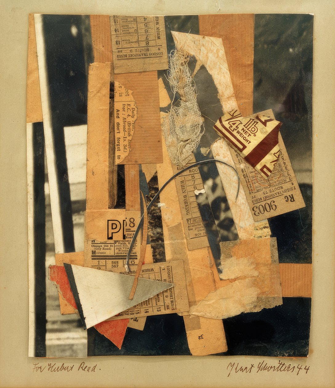 För Herbert Read av Kurt Schwitters