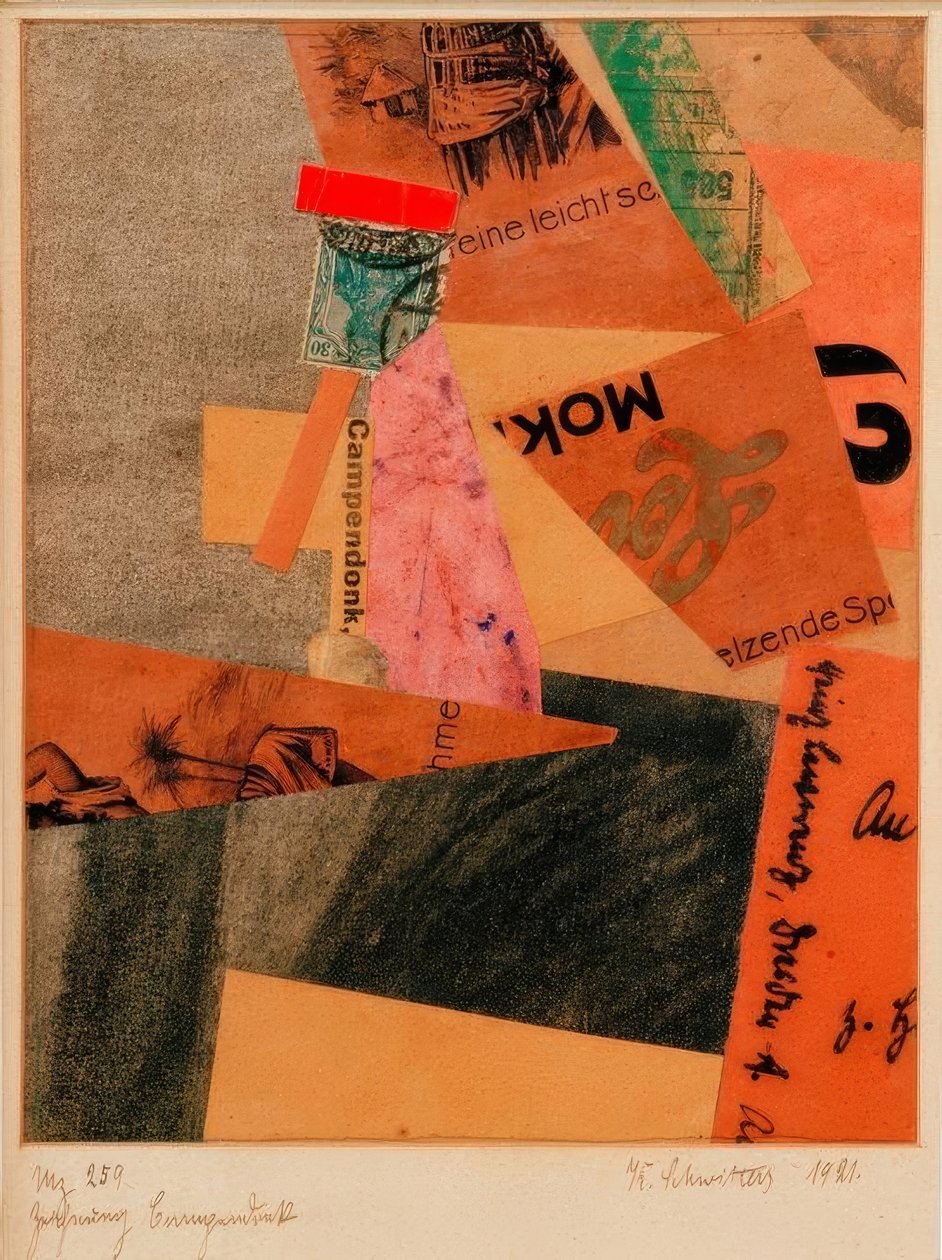 Mz 259 ritning Campendonk av Kurt Schwitters