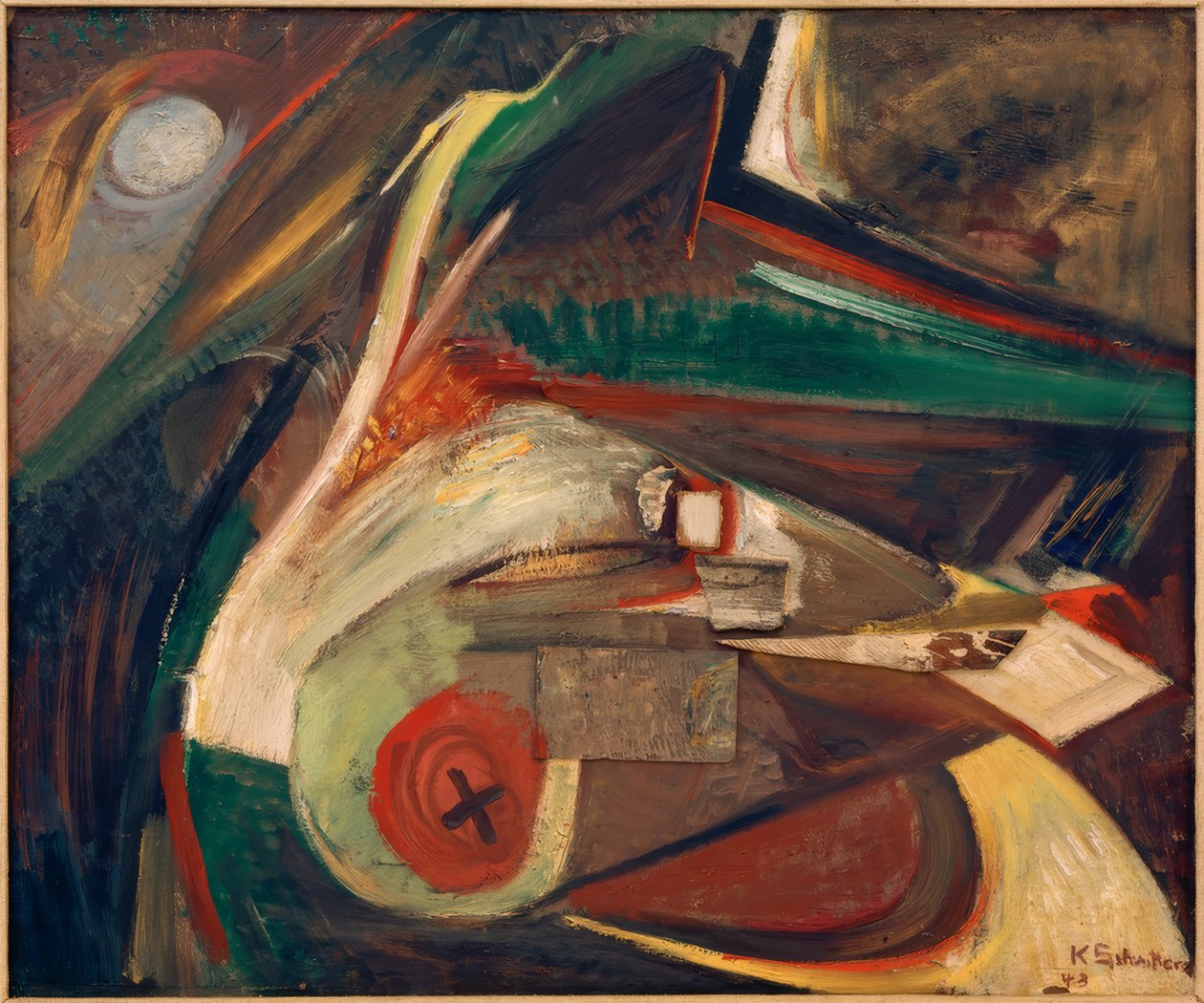 Namnlös (abstrakt bild) av Kurt Schwitters