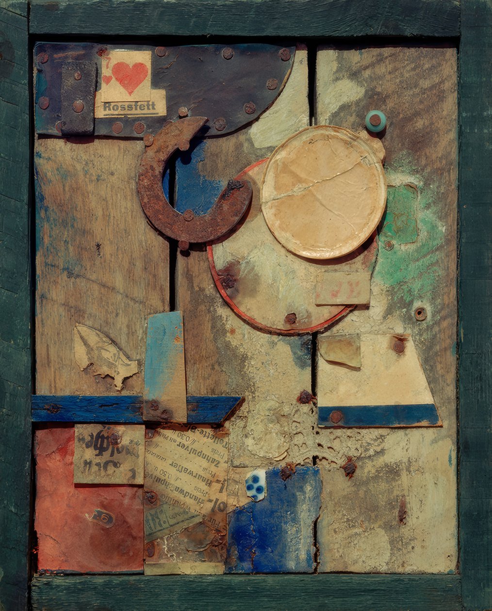 Utan titel (Merzbild Rossfett) av Kurt Schwitters