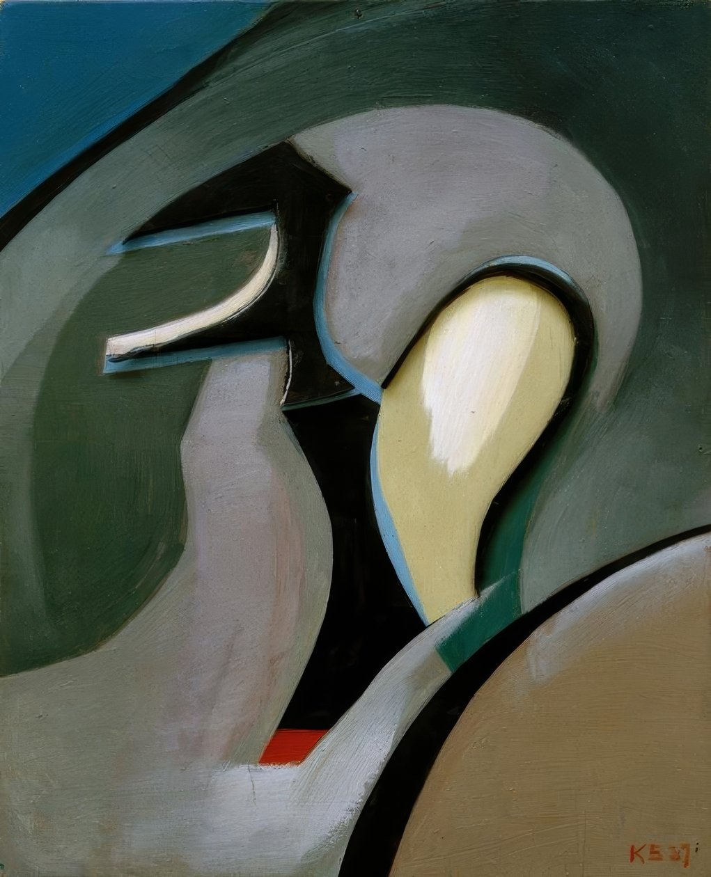 Namnlös (med hjälmform) av Kurt Schwitters