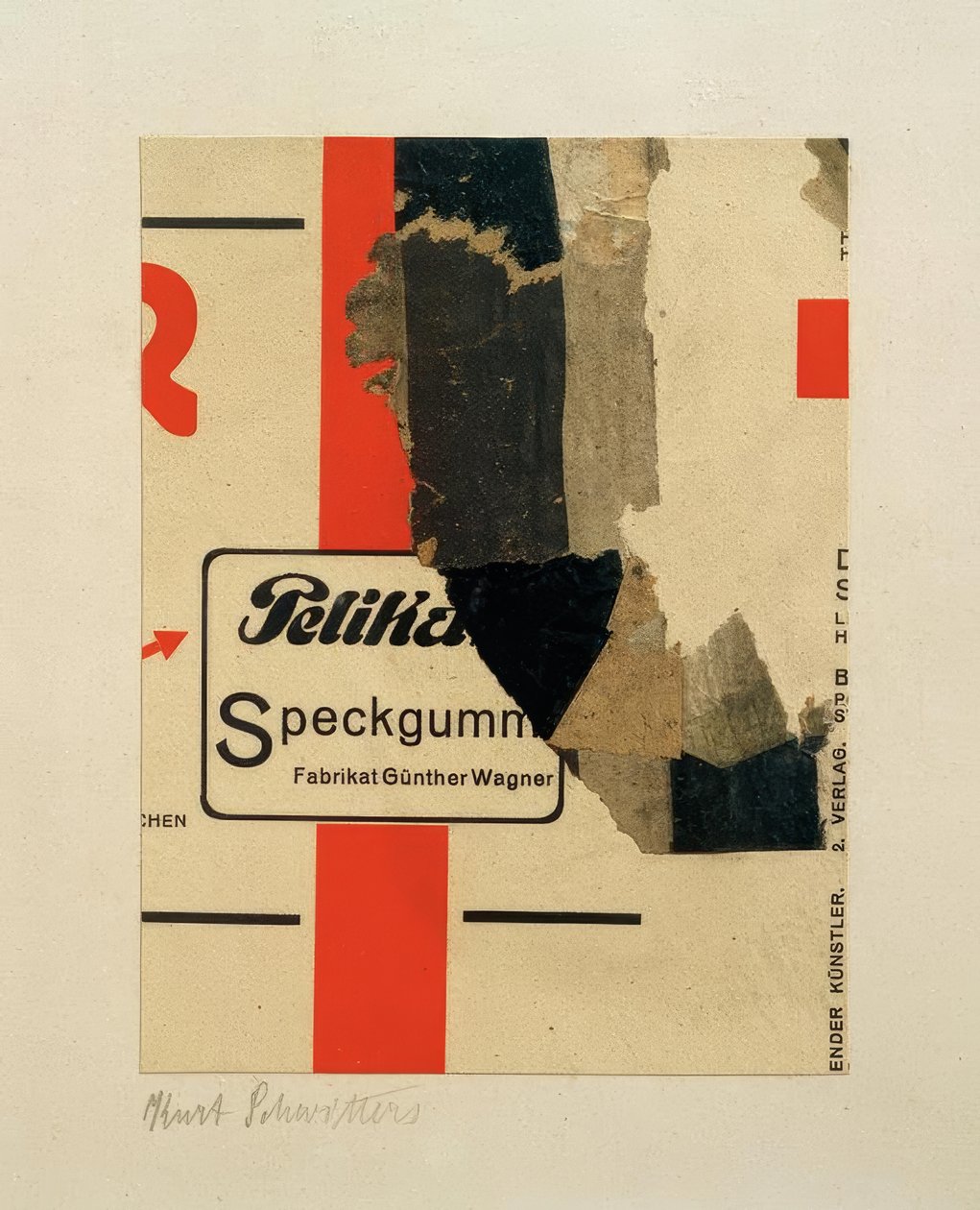 Namnlös (bacongummi) av Kurt Schwitters