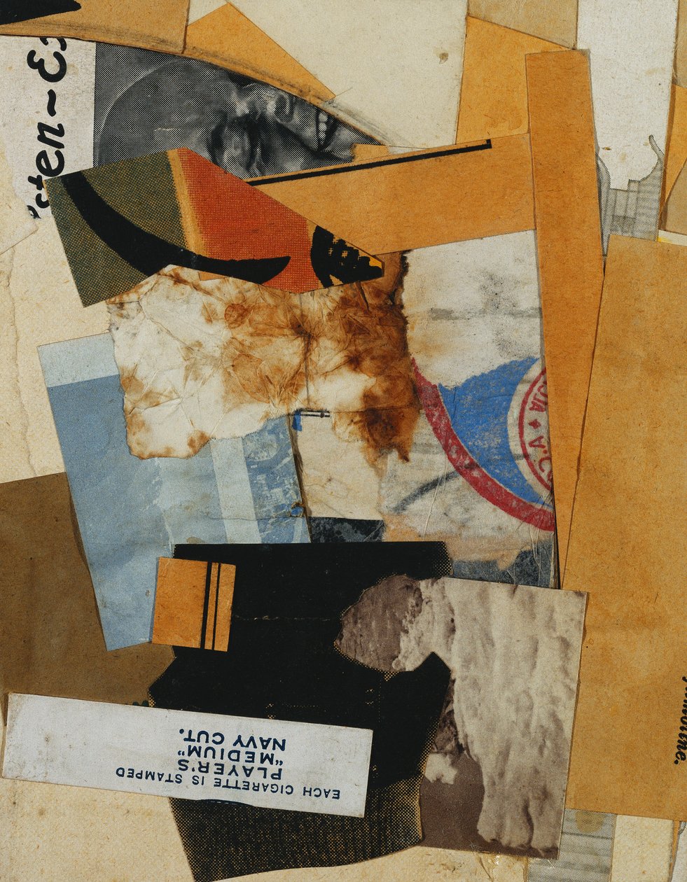 Spelare "Medium" Navy Cut, 1935 av Kurt Schwitters