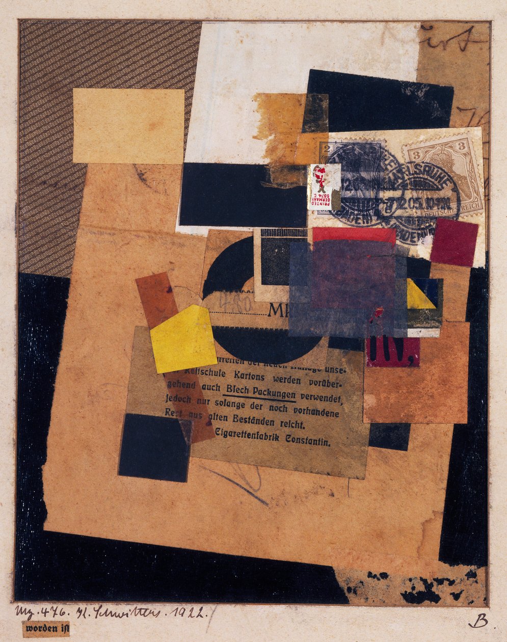 "Worden is" 1922 (collage) av Kurt Schwitters