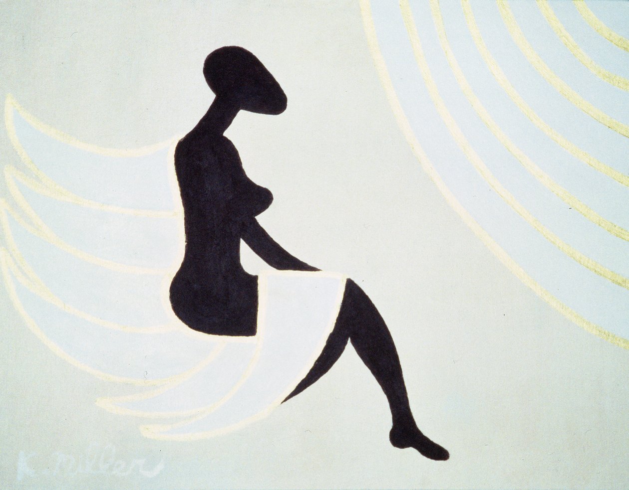 Lady Angel, 2005 (akryl på duk) av Kurtis L. Miller