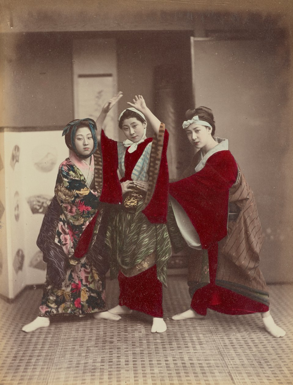 Dansfest, ca 1880 av Kusakabe Kimbei