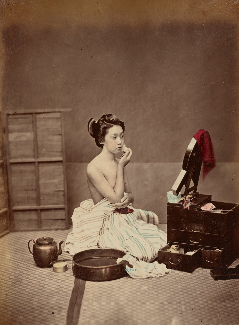 Japansk toalett, ca 1880 av Kusakabe Kimbei